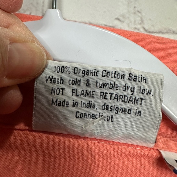 Malabar Bay Organic Cotton Button Up Sleep‎ Shirt Pajamas Sz L, NWOT - Picture 3 of 4